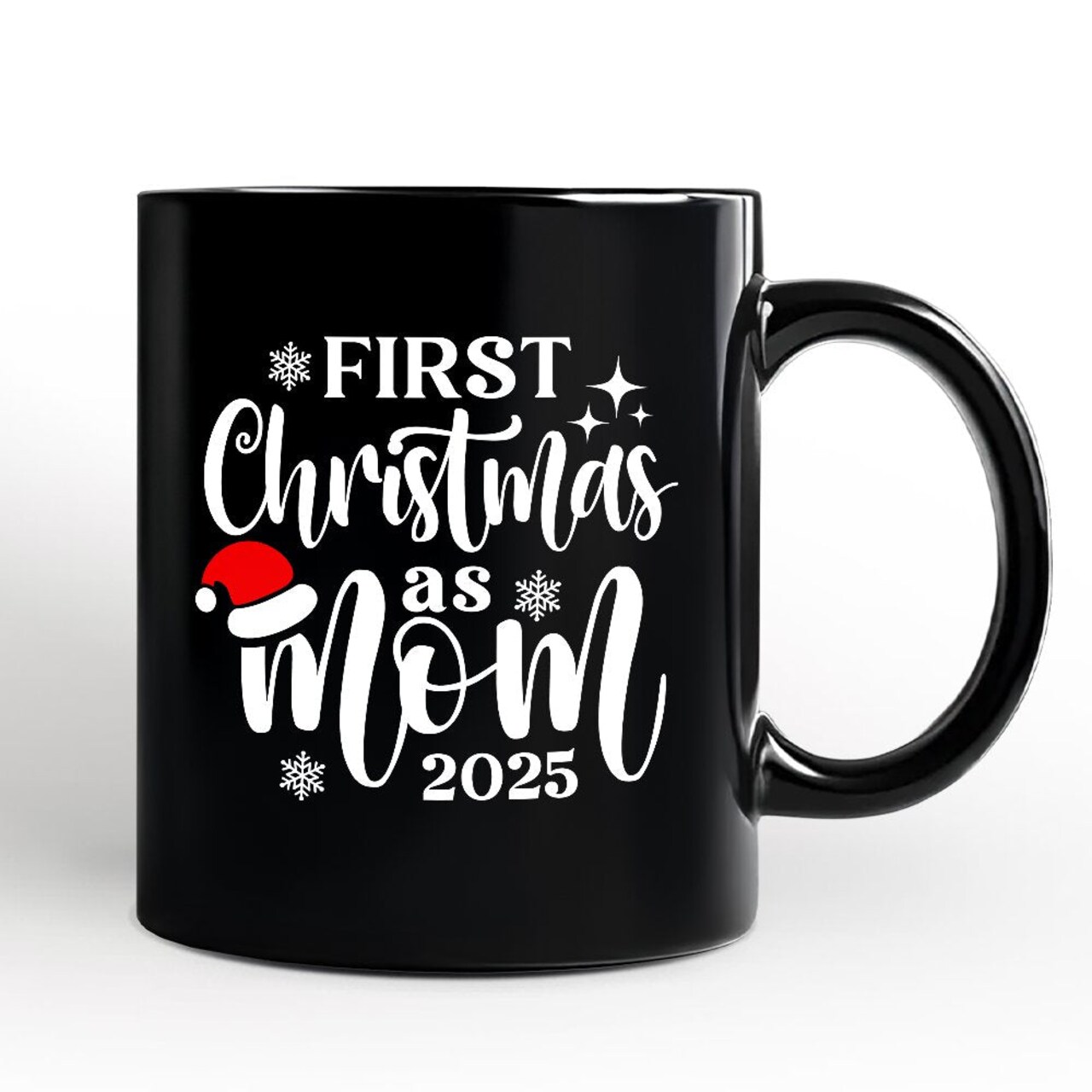 First Christmas as Mom 2025 Christmas Mug, Matching Family Holiday Gift